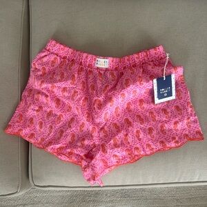 Target x Roller Rabbit Pink & Orange Seahorse-Print Sleep Shorts
